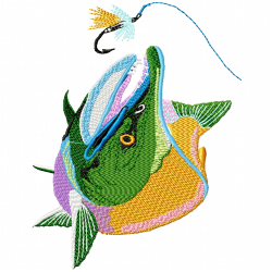 Fishes Embroidery Design 1 Fishes Embroidery Design 1